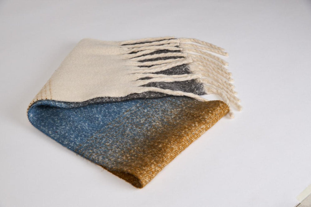 Bufanda Grande Olivia Azul Eclipse