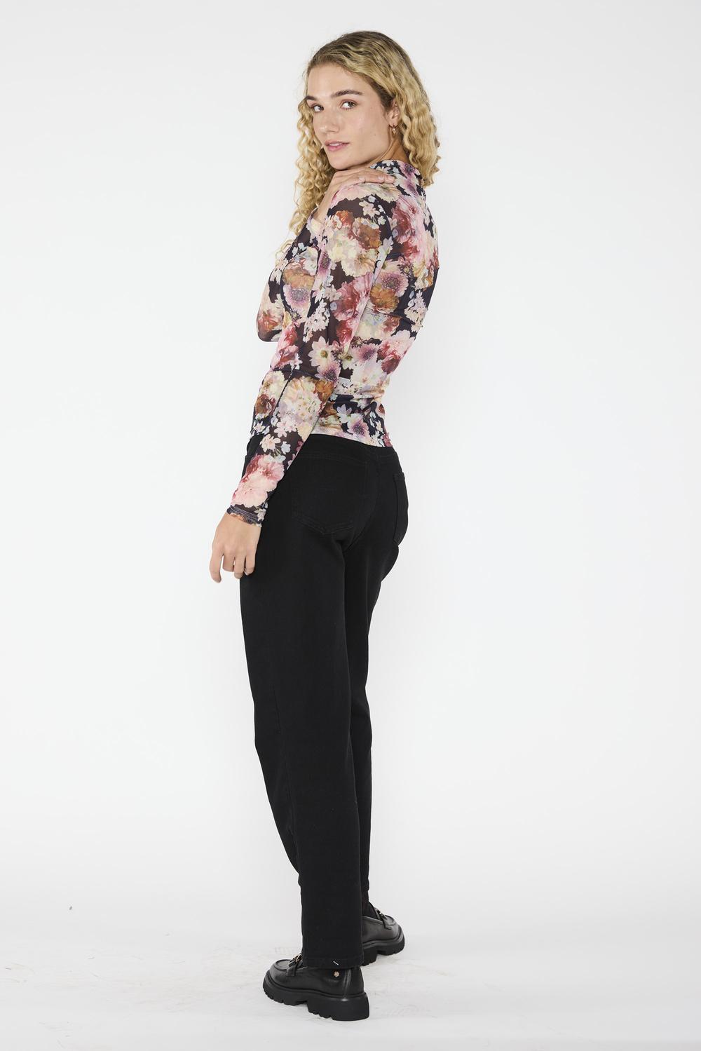 Polera Mesh Sofía Burdeo