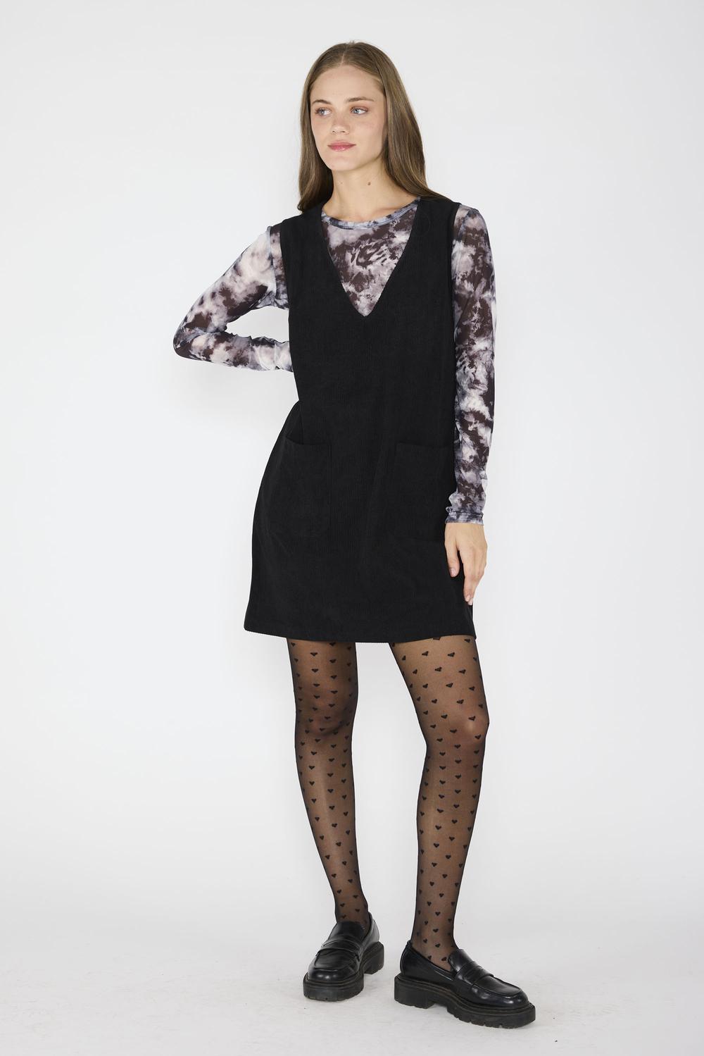 Vestido Jumper Cotelé Negro