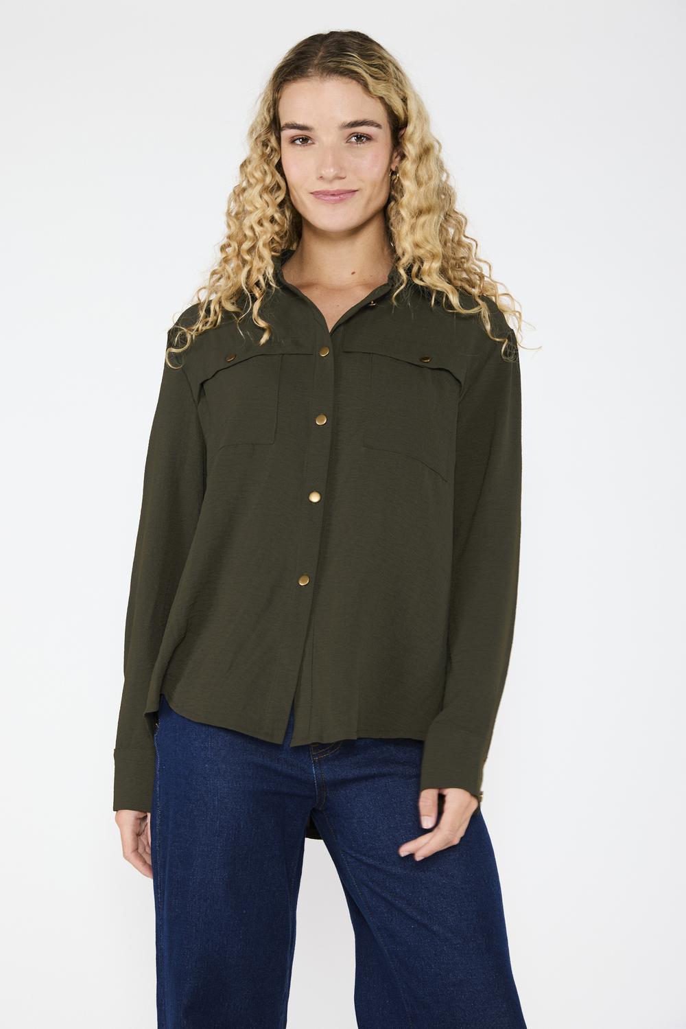 Camisa Leticia Verde Militar
