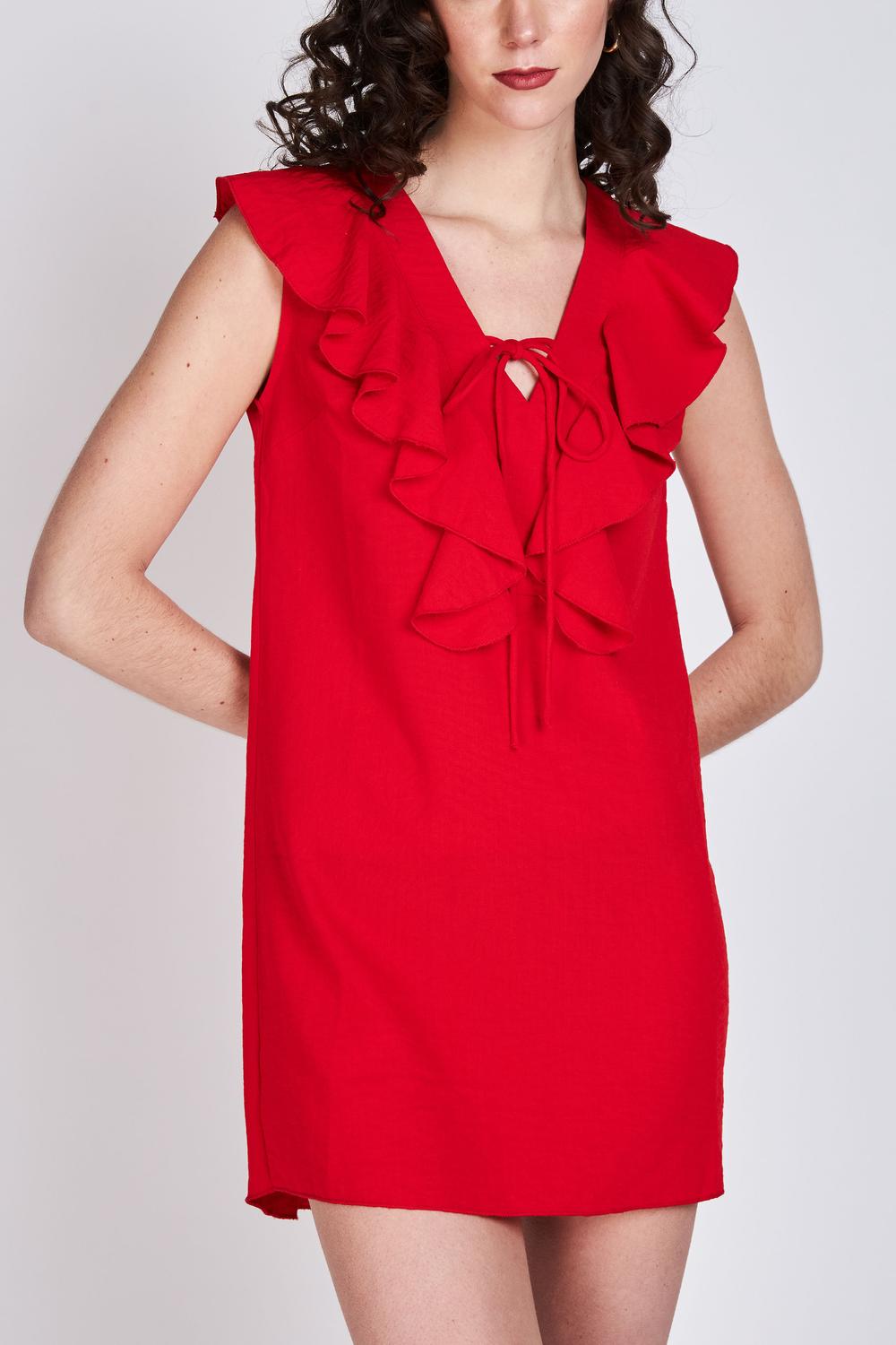 Vestido Vuelos Sofía Rojo Eclipse