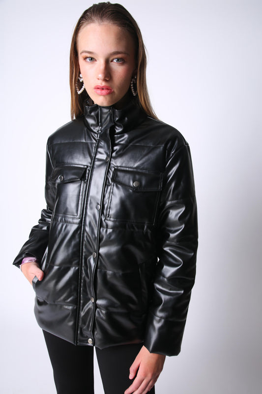 Parka Cuerina Catalina Negro ATR by Eclipse