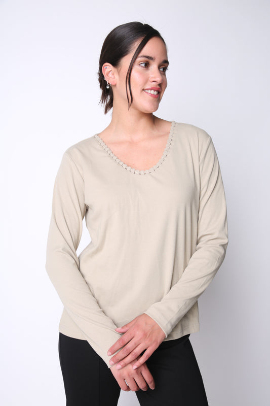 Polera Moni Beige Woman by Eclipse