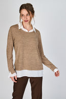 Sweater con Cuello Camisa Antonia Woman by Eclipse