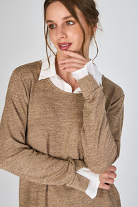 Sweater con Cuello Camisa Antonia Woman by Eclipse