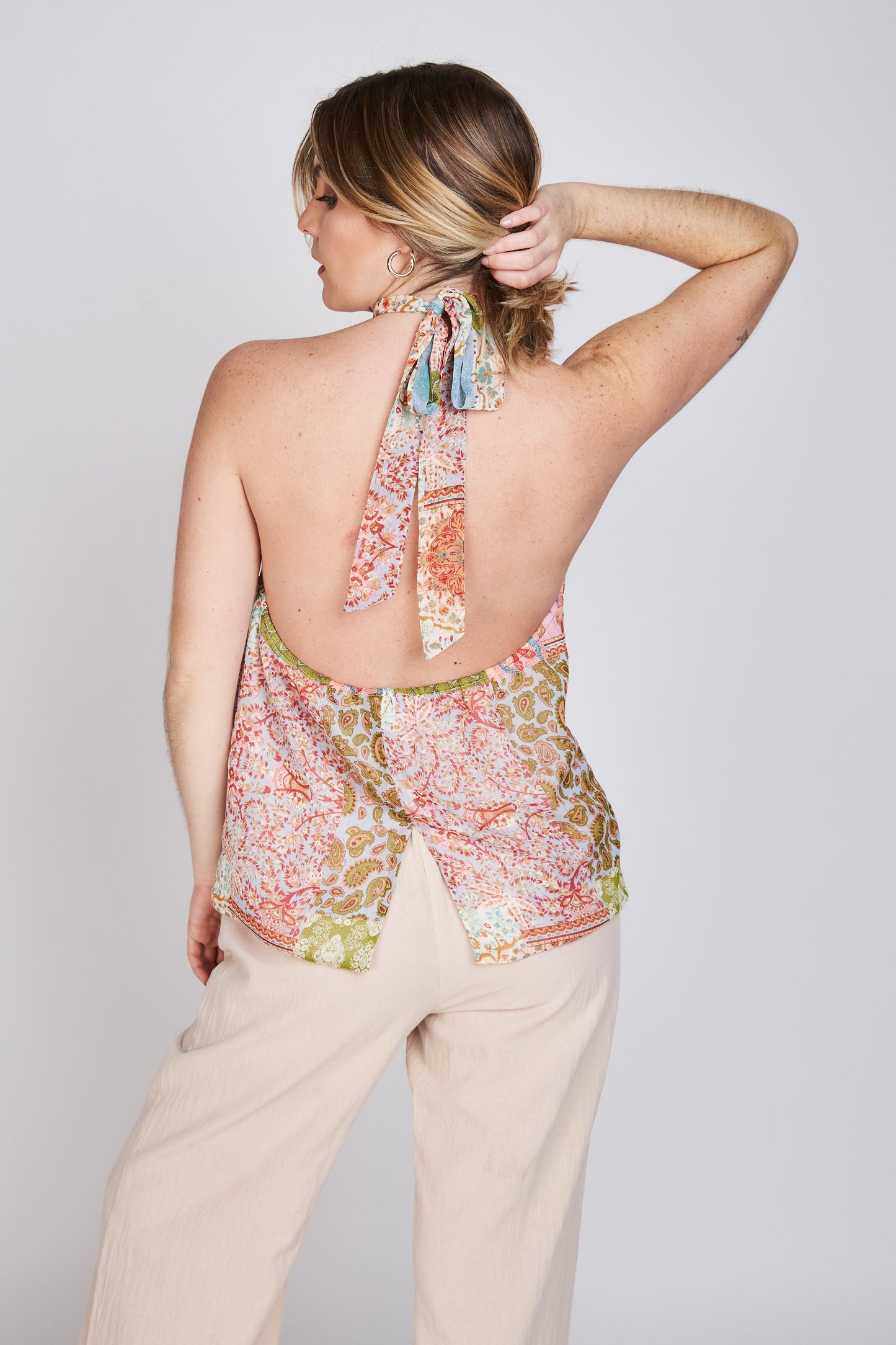 Blusa Amarra al Cuello Babi Terracota ATR by Eclipse