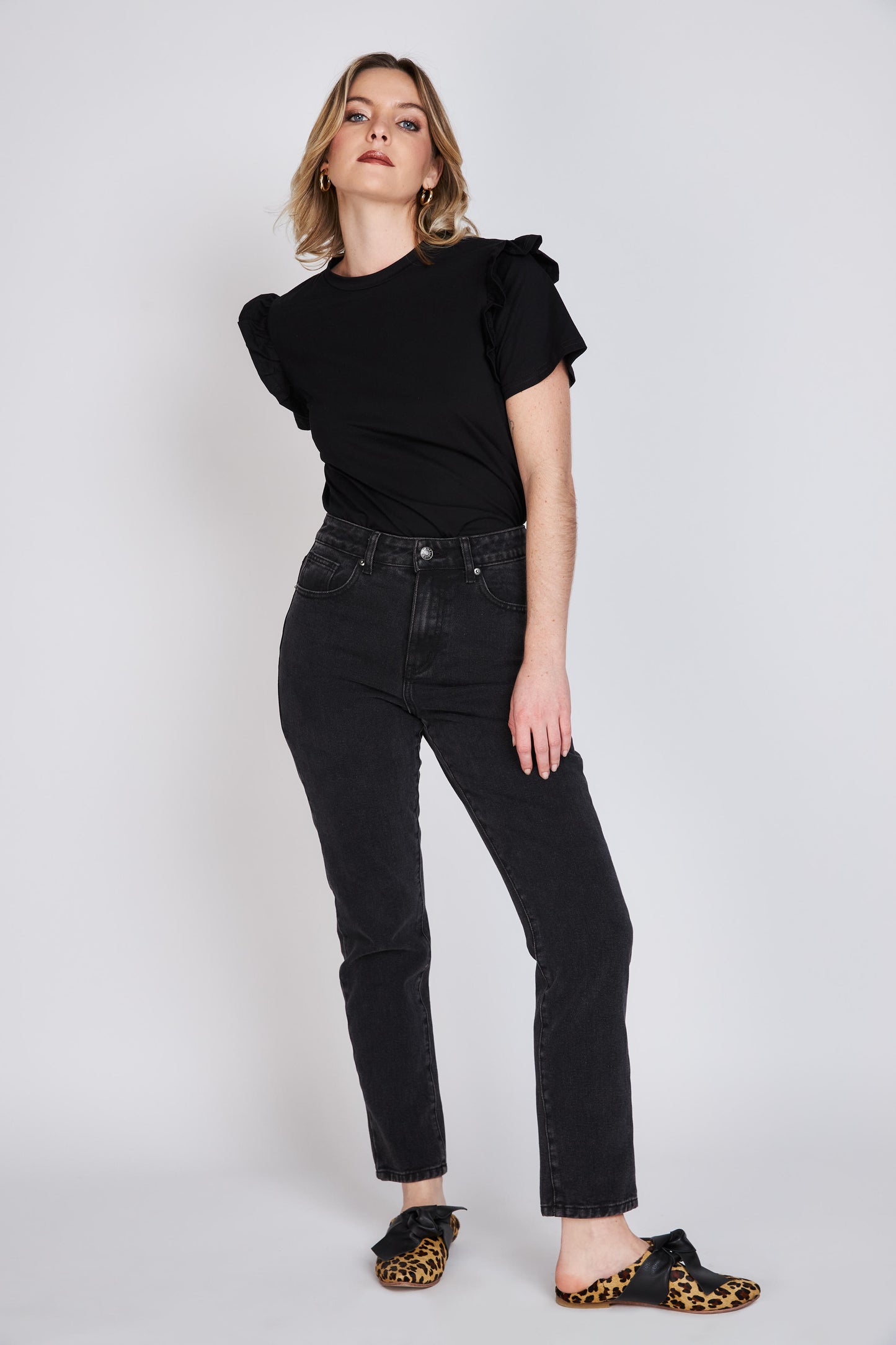 Jeans Straight Anastasia Negro Negro Eclipse