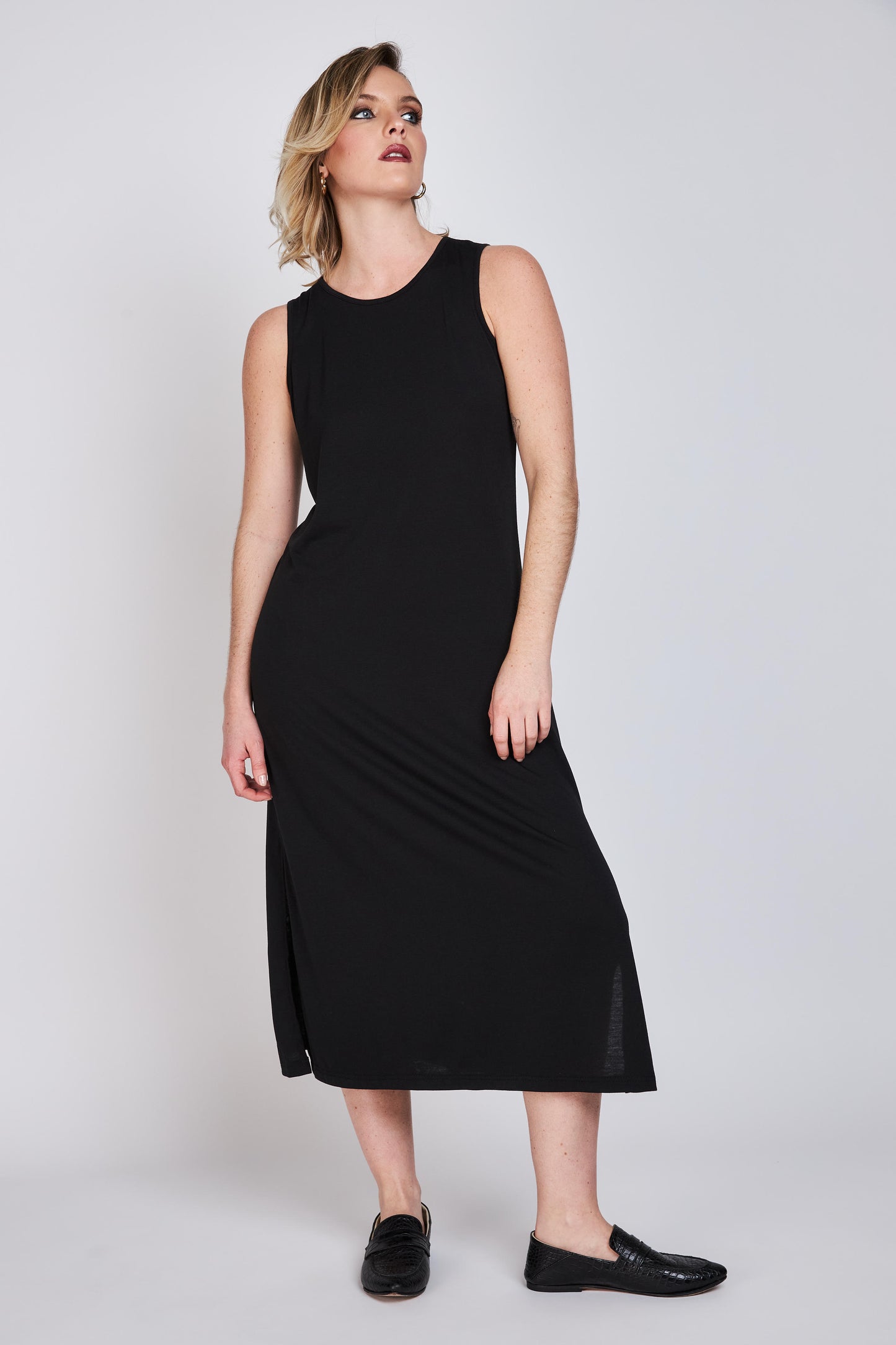 Vestido Elasticado Margarita Negro Eclipse