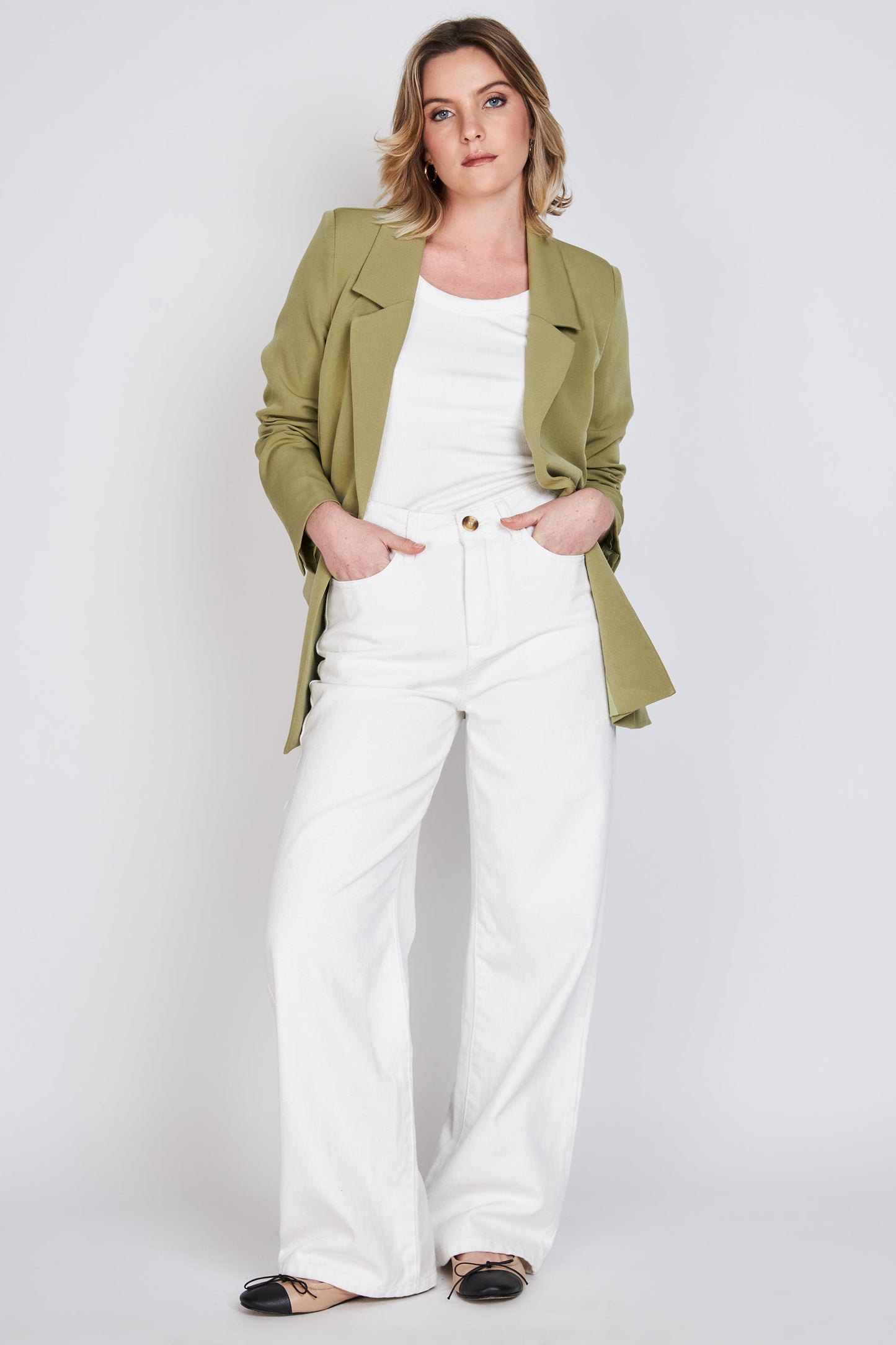 Blazer Entallado Emily Verde Eclipse