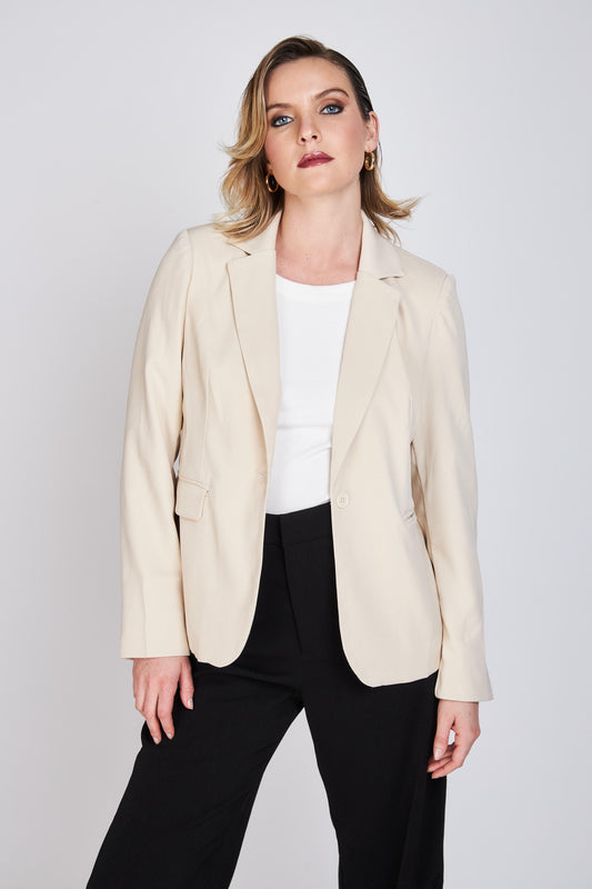 Blazer Clásico Leticia Beige Woman by Eclipse