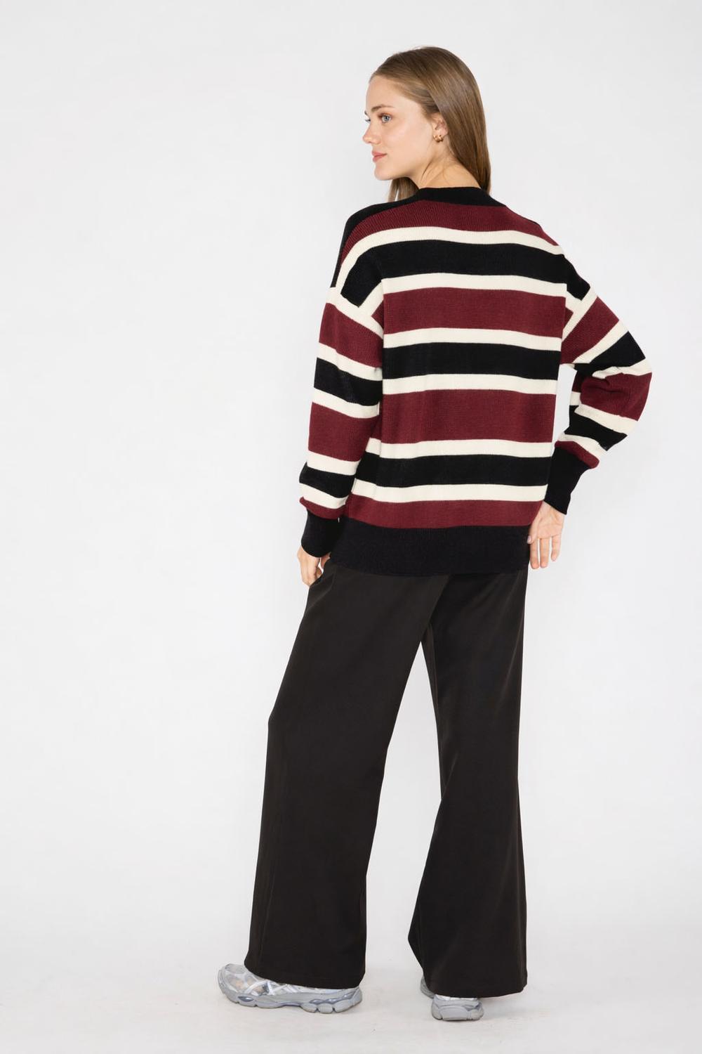 Sweater Rayas Pascal Crudo