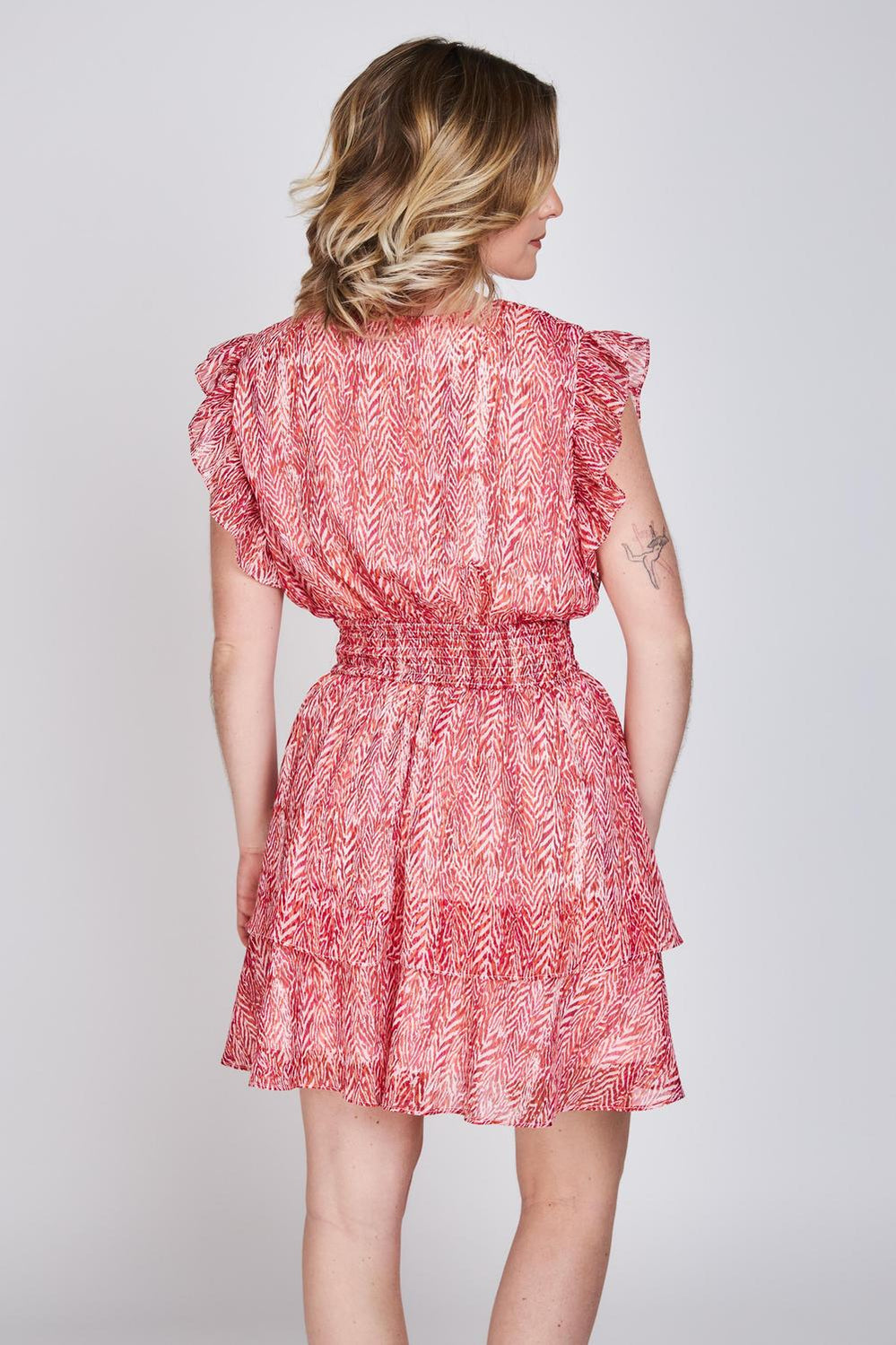 Vestido Estampado María Rojo Eclipse