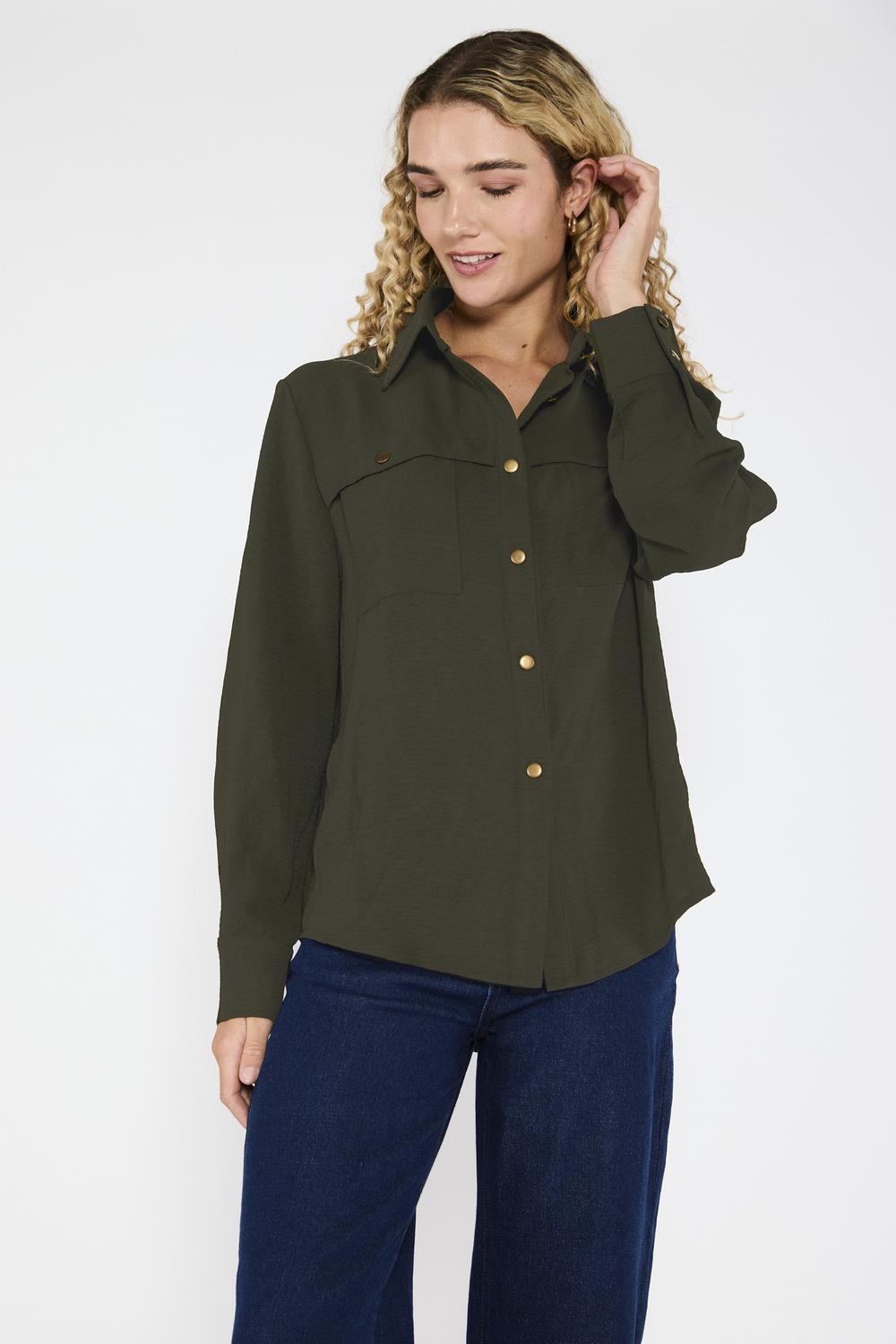 Camisa Leticia Verde Militar