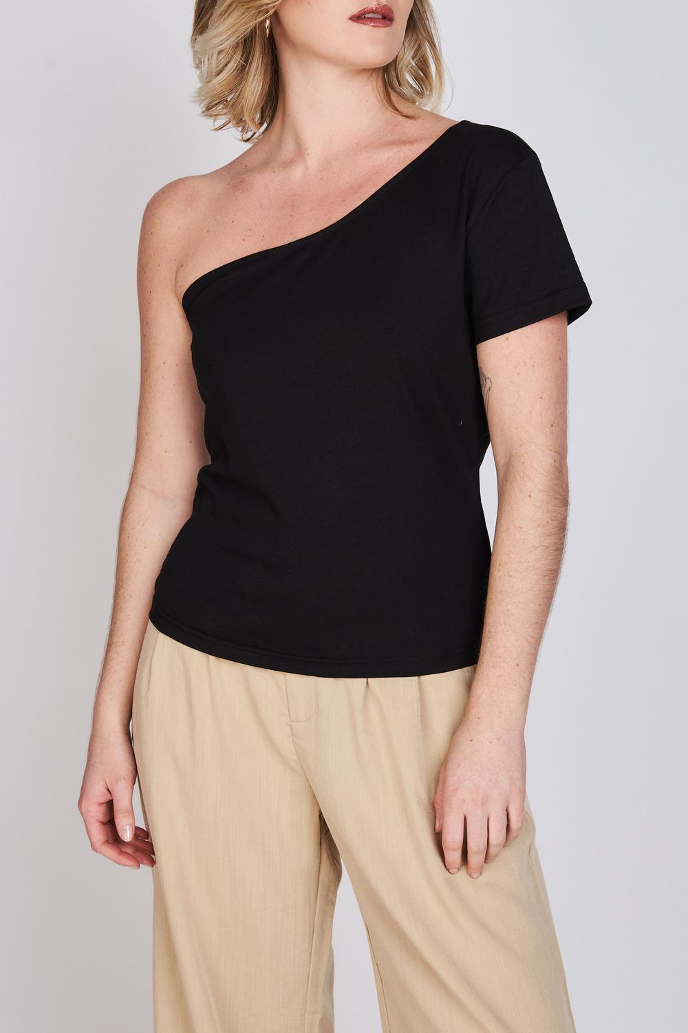 Polera Asimétrica Sofía Negro ATR by Eclipse