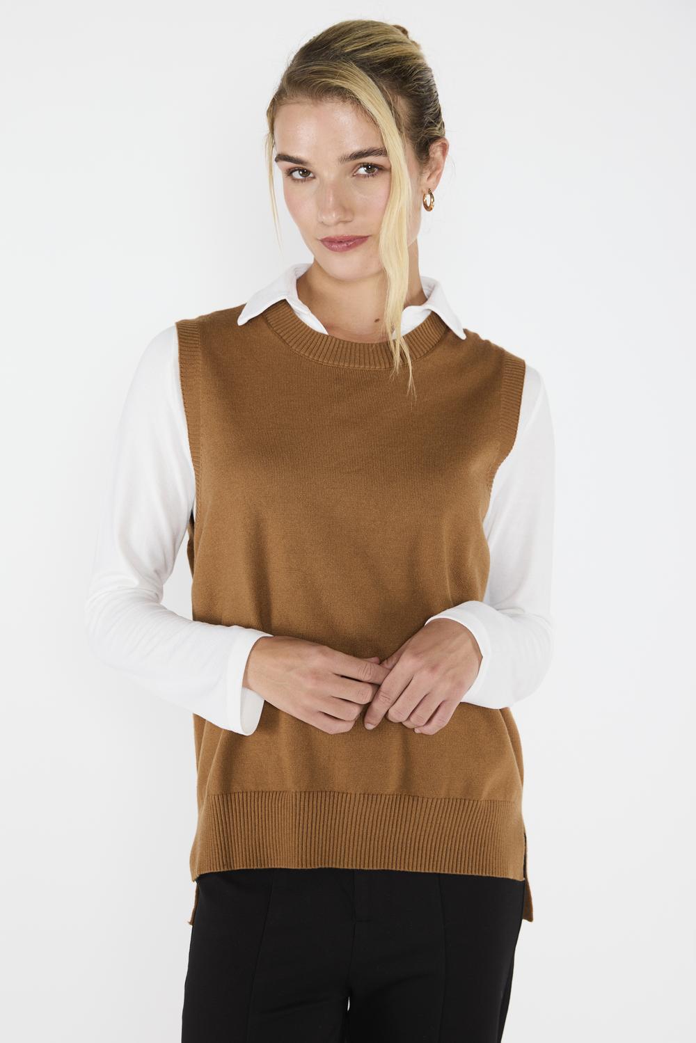 Vest Sweater Gabriela Café