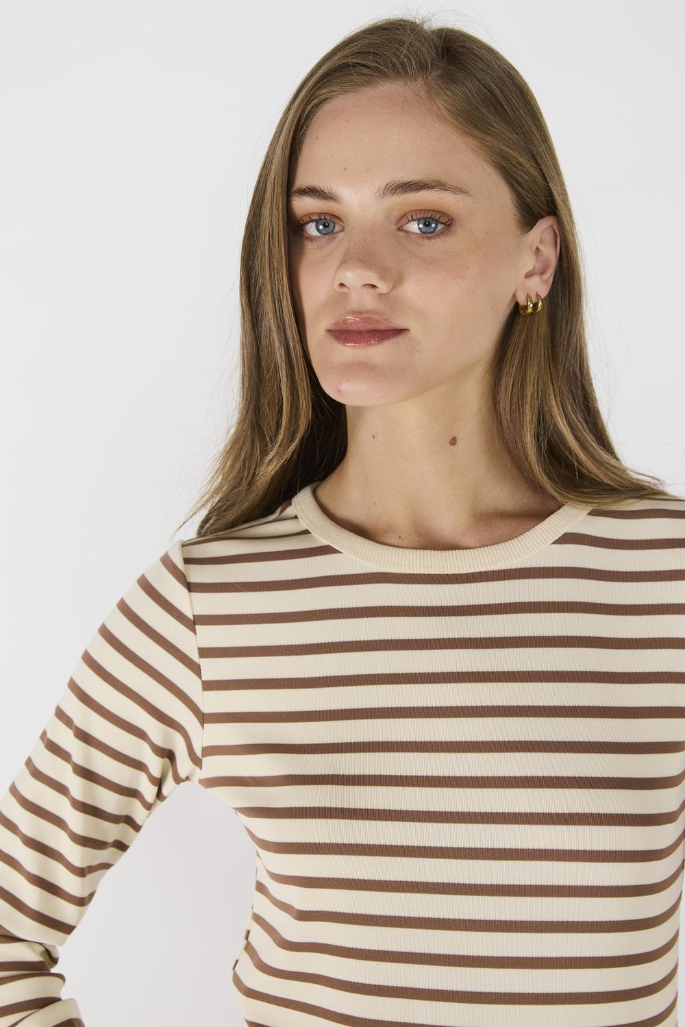 Polera Florencia Crudo/Café