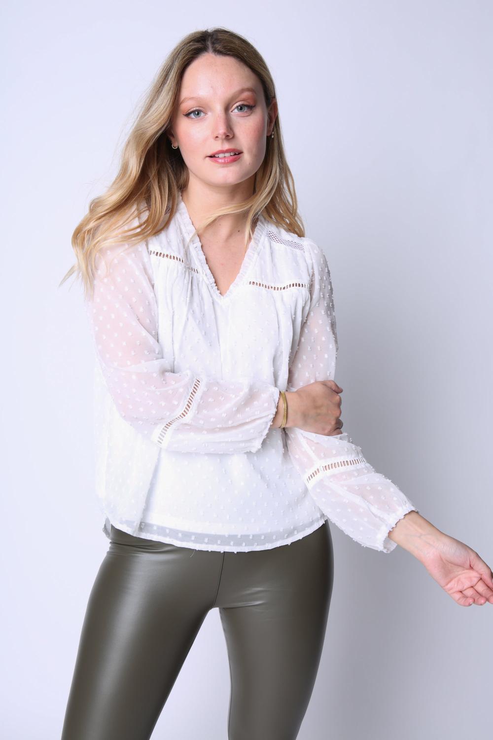 Blusa Plumetti Victoria Blanco Eclipse