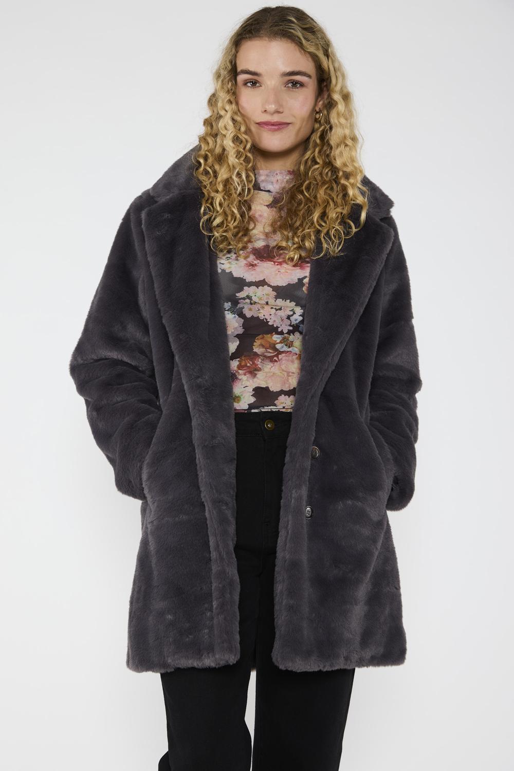 Chaqueta Piel Florencia Gris