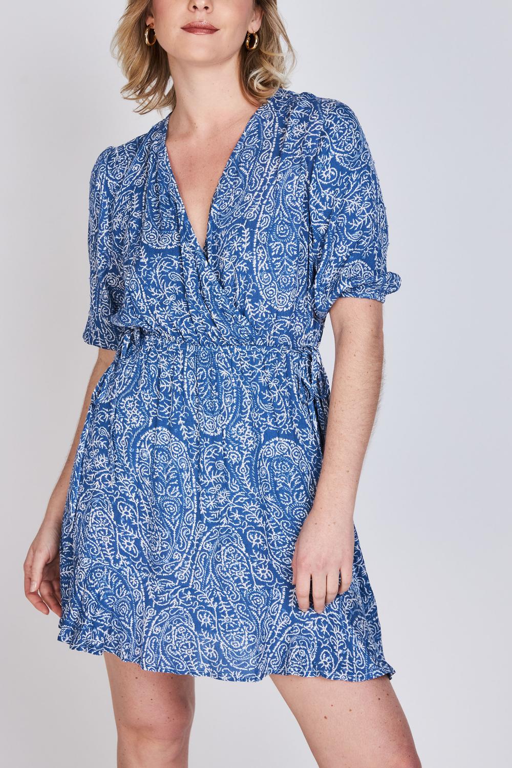 Vestido Estampado Vale Azul Eclipse