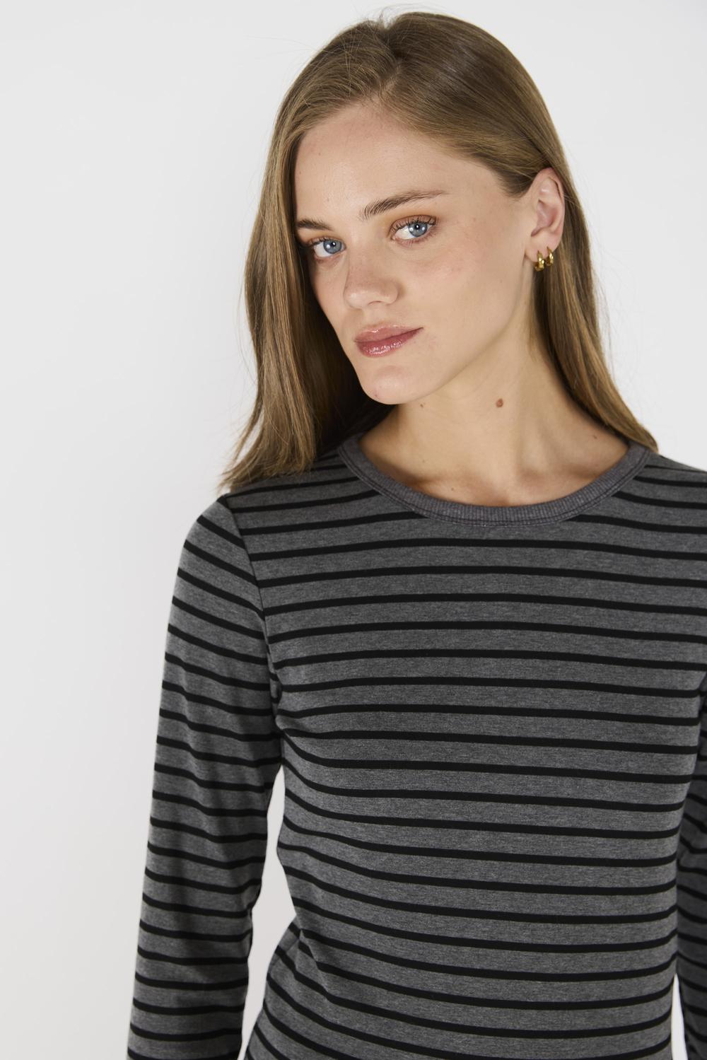 Polera Florencia Gris/Negro