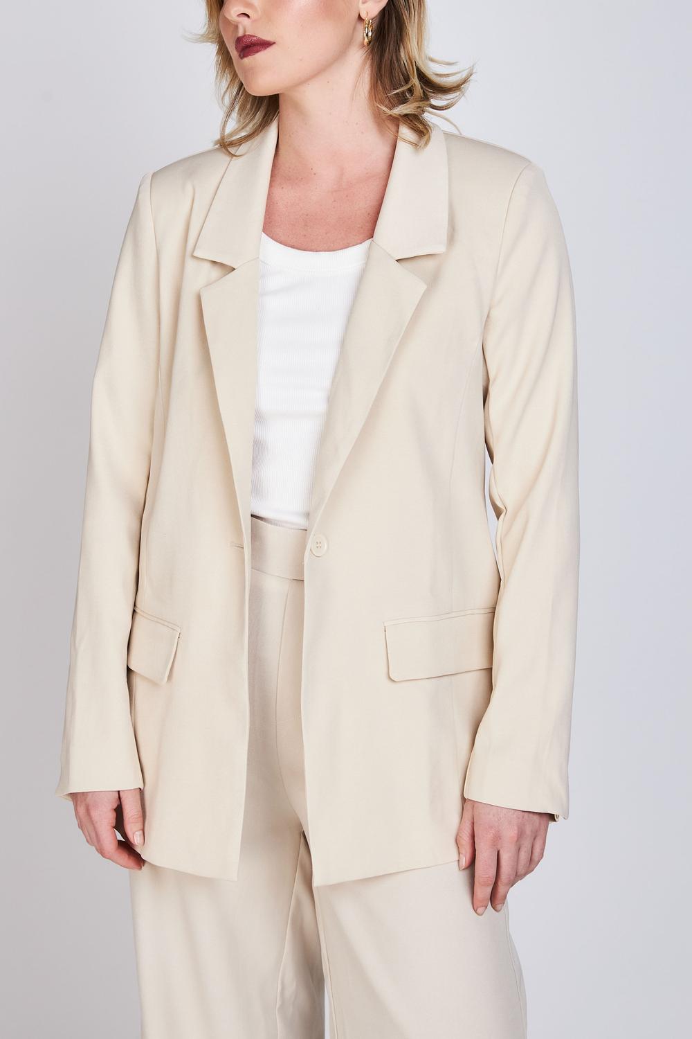 Blazer Entallado Emily Beige Eclipse