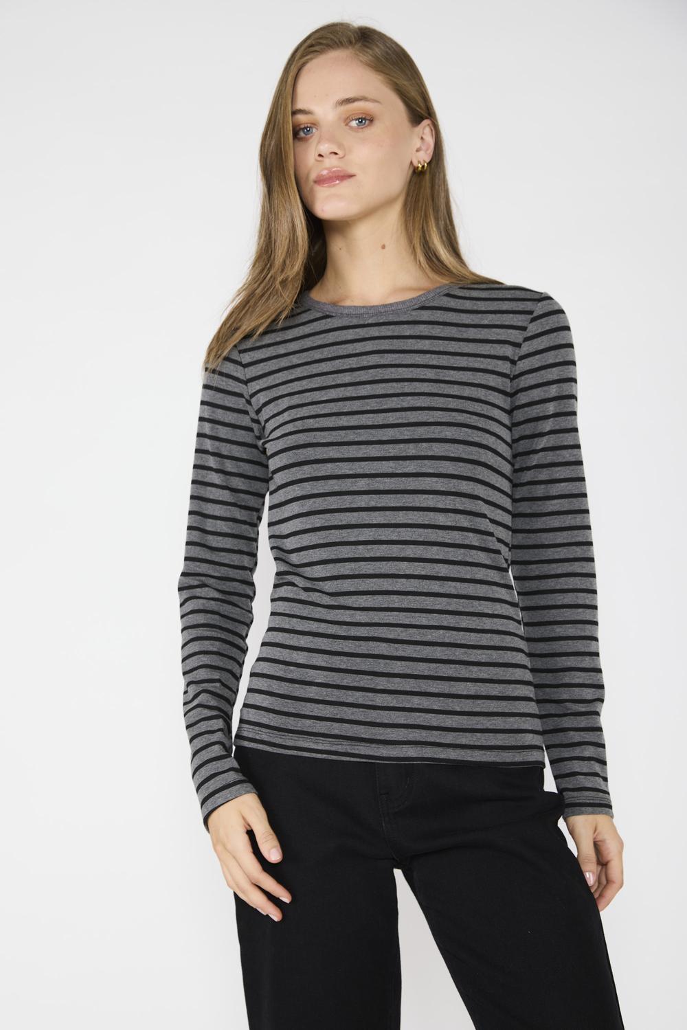 Polera Florencia Gris/Negro