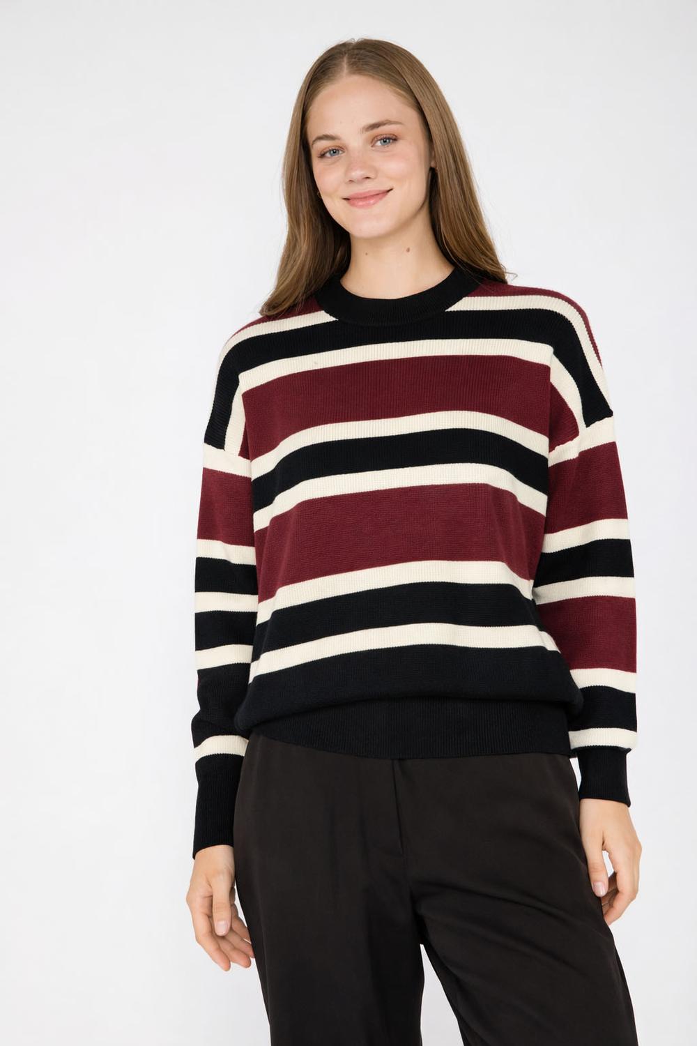 Sweater Rayas Pascal Crudo