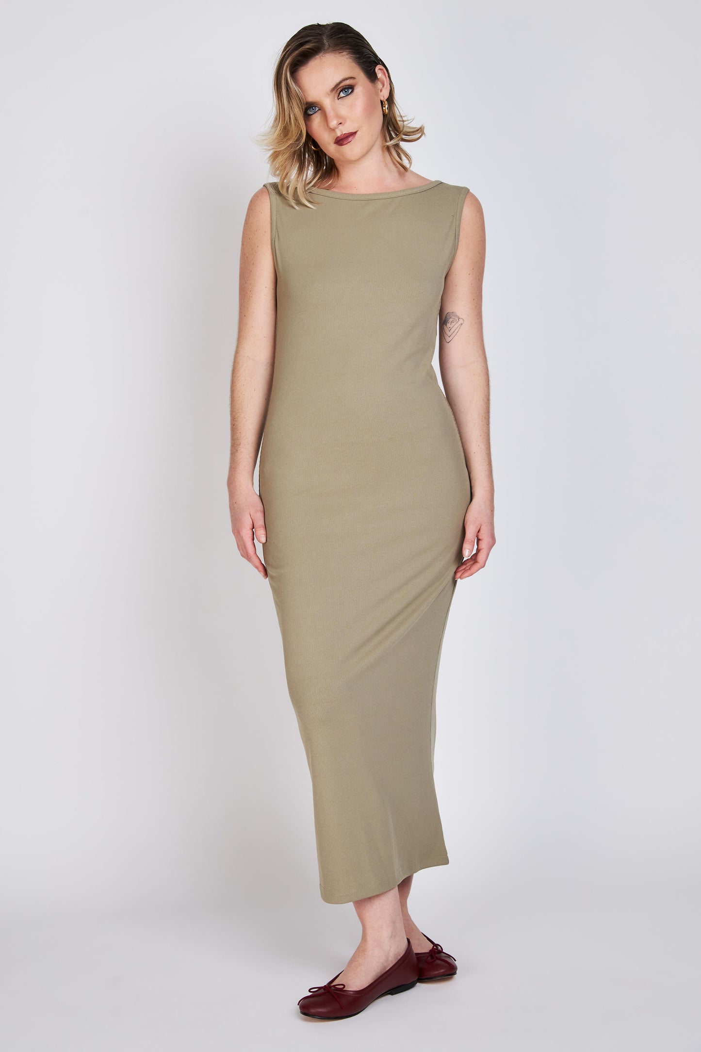 Vestido Escote Bote Liz Verde ATR by Eclipse