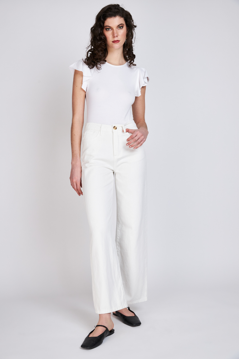 Jeans Wide Florencia Blanco Eclipse