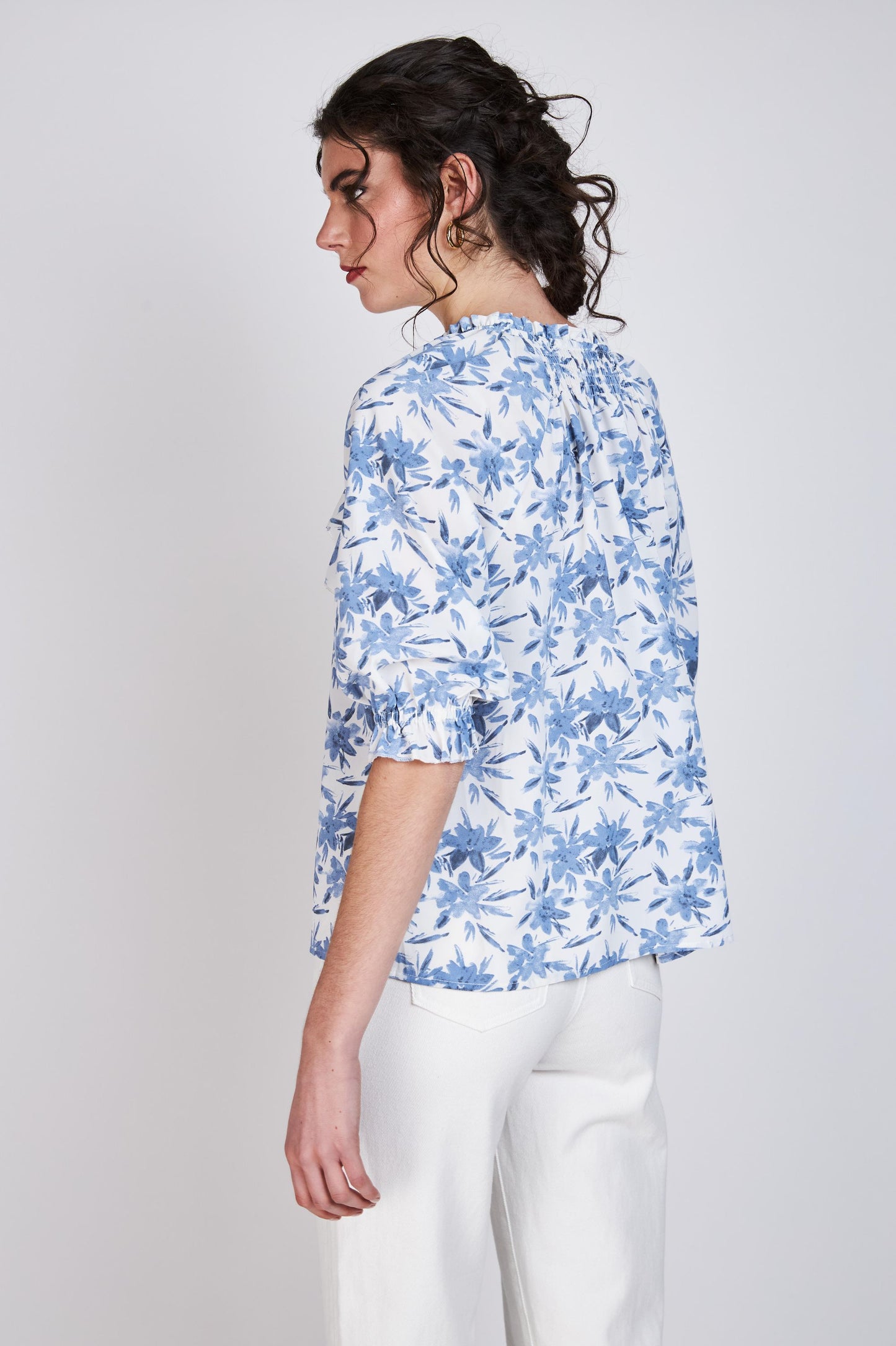 Blusa Vuelos Blanca Violeta Azul Woman by Eclipse