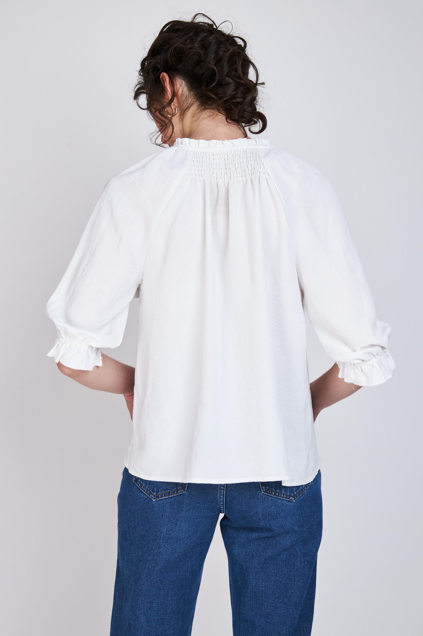 Blusa Vuelos Estampada Violeta Blanco Woman by Eclipse