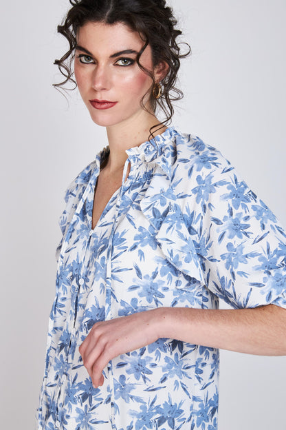 Blusa Vuelos Blanca Violeta Azul Woman by Eclipse