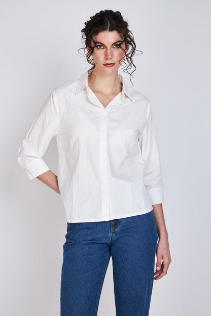 Camisa Manga Tres Cuartos Verónica  Blanco Woman by Eclipse