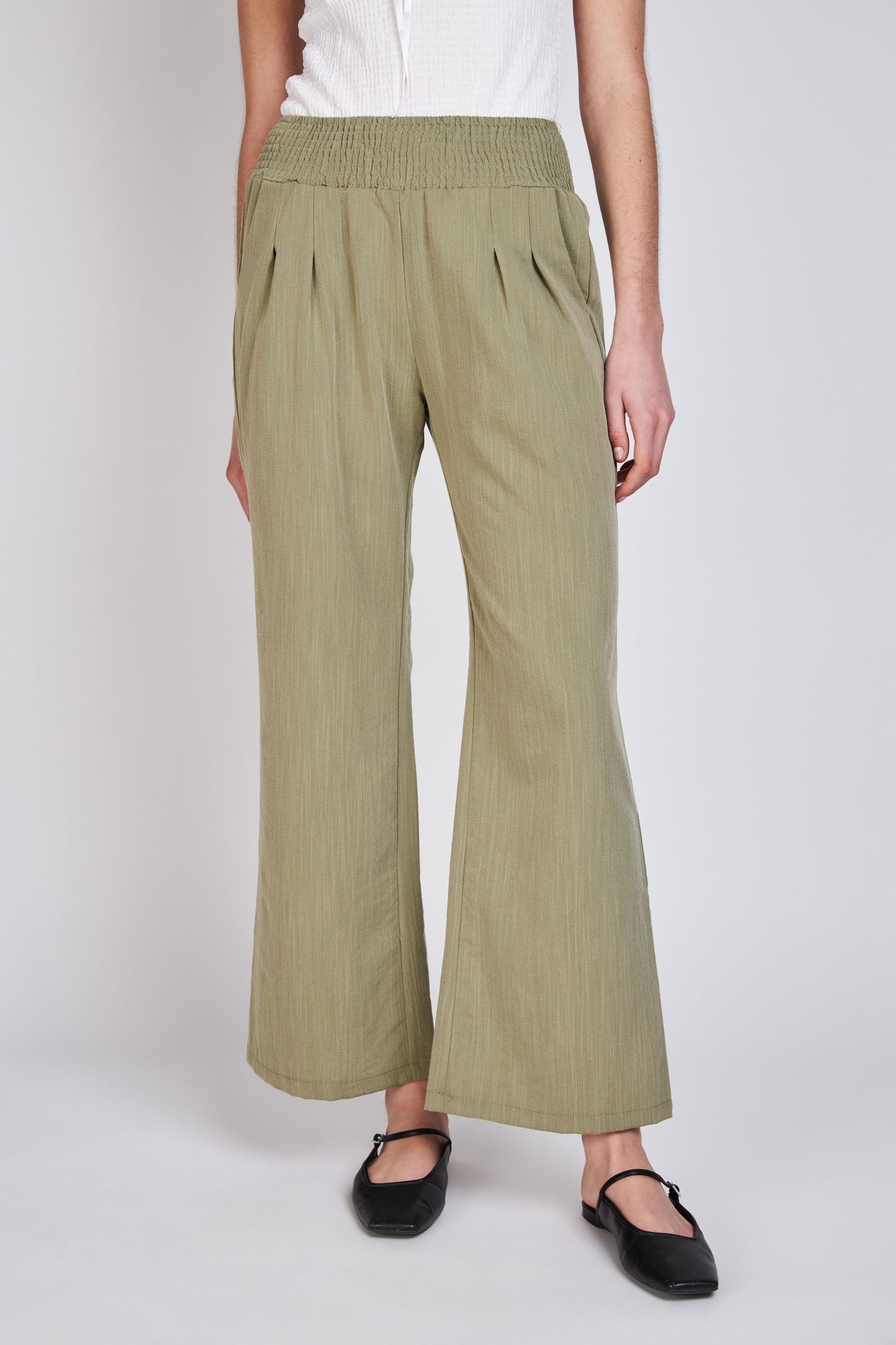 Pantalón Cintura Elasticada Ale Verde Militar Eclipse