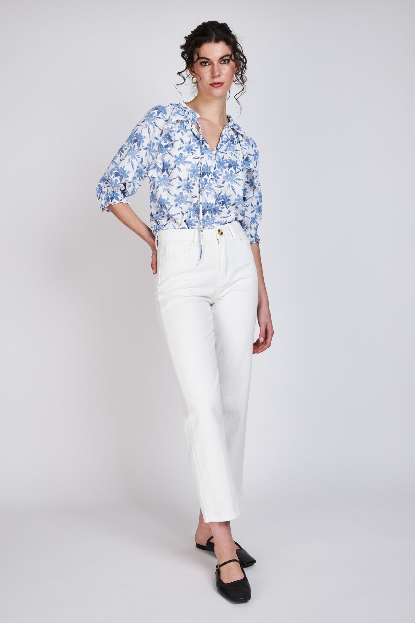 Blusa Vuelos Blanca Violeta Azul Woman by Eclipse