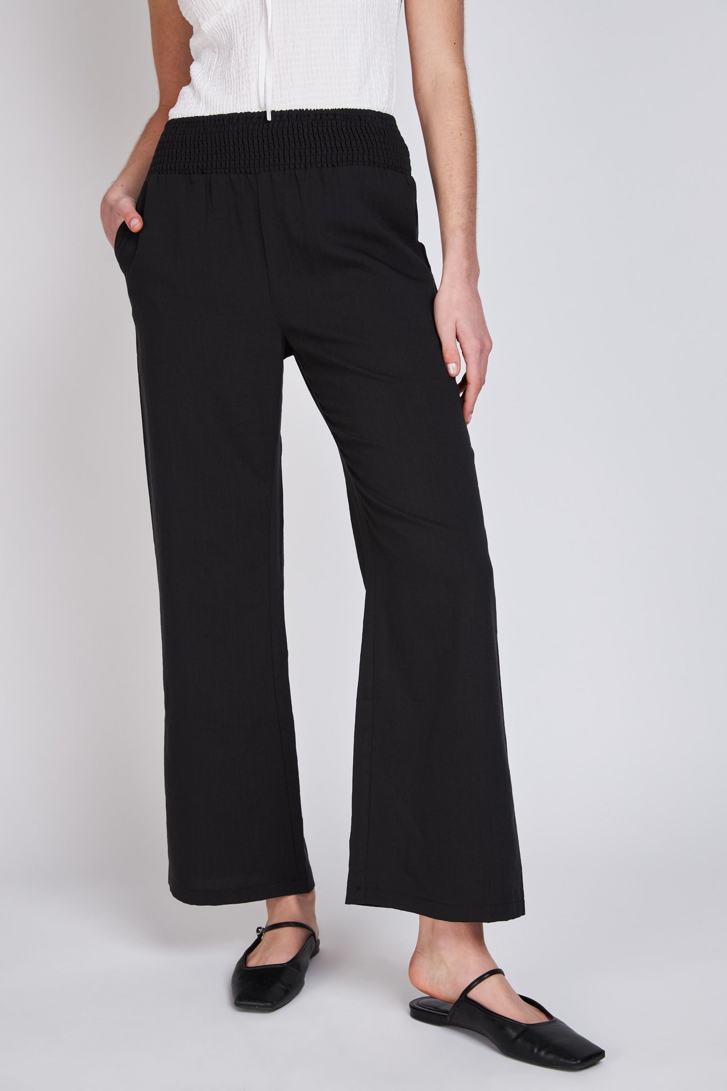 Pantalón Cintura Elasticada Ale Negro Eclipse