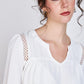 Blusa Detalle Macramé Claudia Blanco Woman by Eclipse