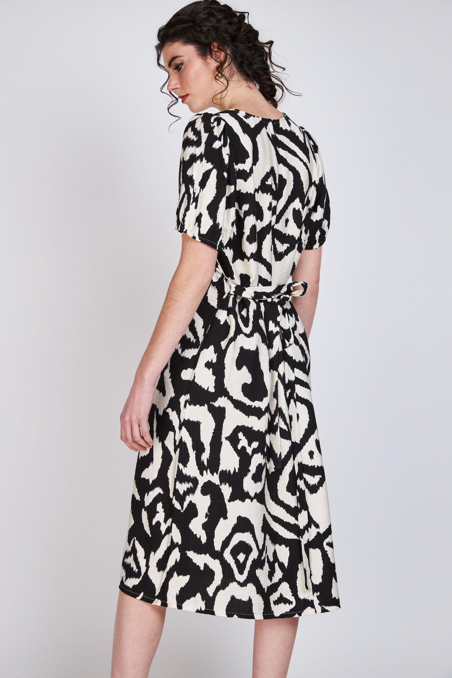 Vestido Largo Tere Estampado Negro/Blanco Woman by Eclipse