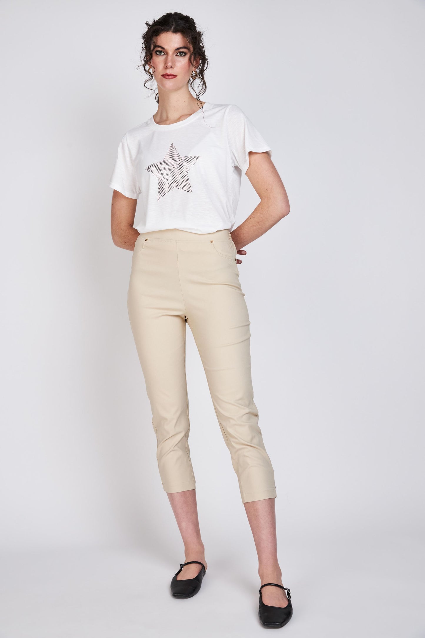 Pantalón Capri Diana Beige Woman by Eclipse